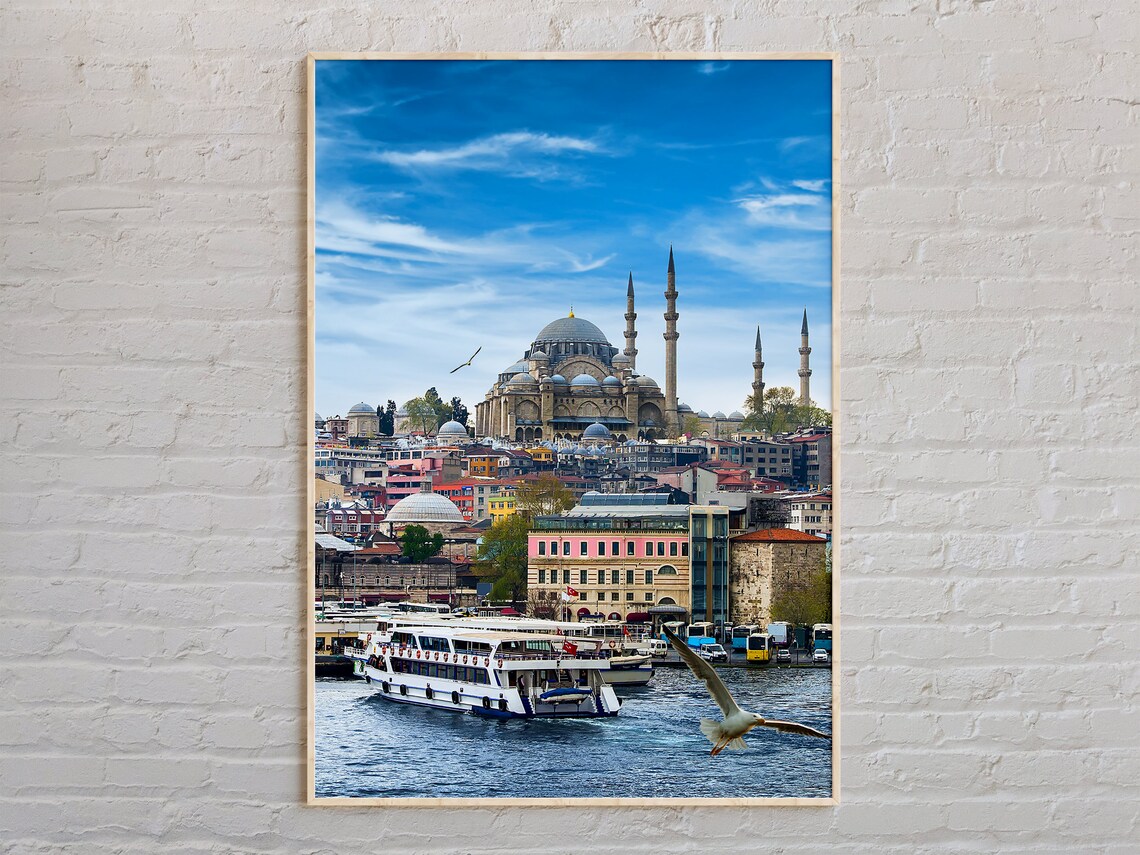Istanbul Real Photo Travel Poster, Turkey Wall Art