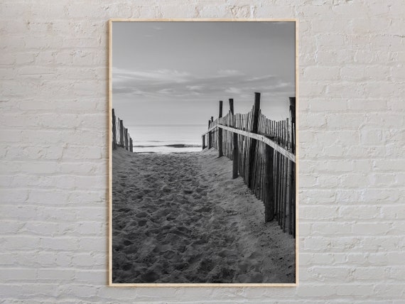 Black And White Long Beach Island Print Art Poster Photo New Jersey