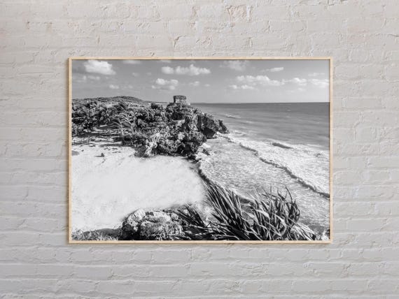 Black And White Tulum Print Tulum Wall Art Tulum Poster Tulum Photo Tulum Poster Print Tulum Wall Decor Mexico Poster Print