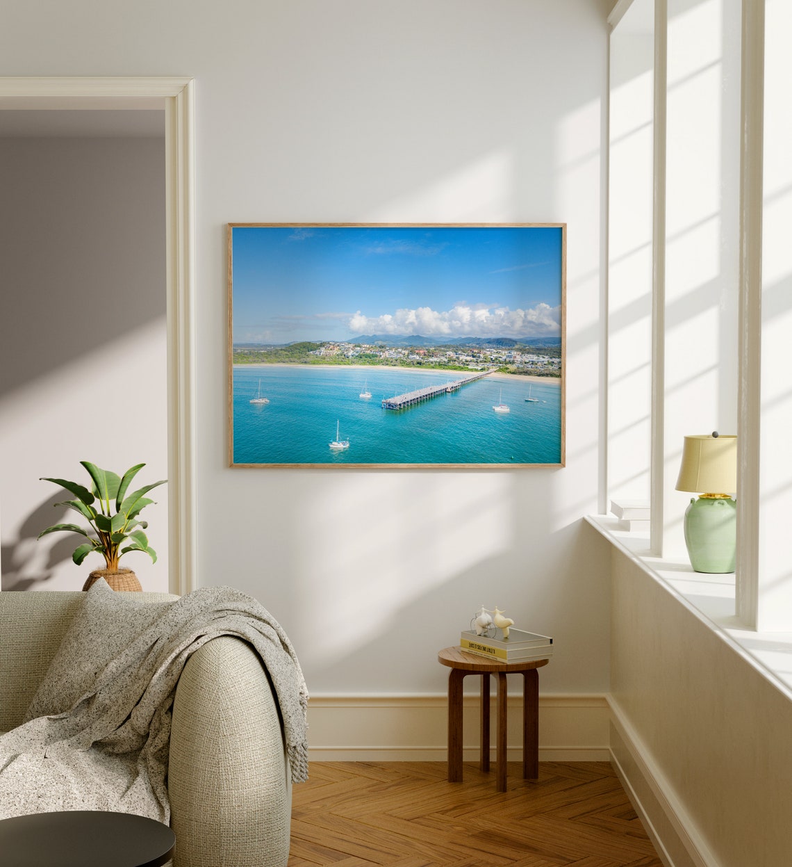 Coffs Harbour Australia Jetty Aerial Turquoise Sea Landscape Poster - Image 5