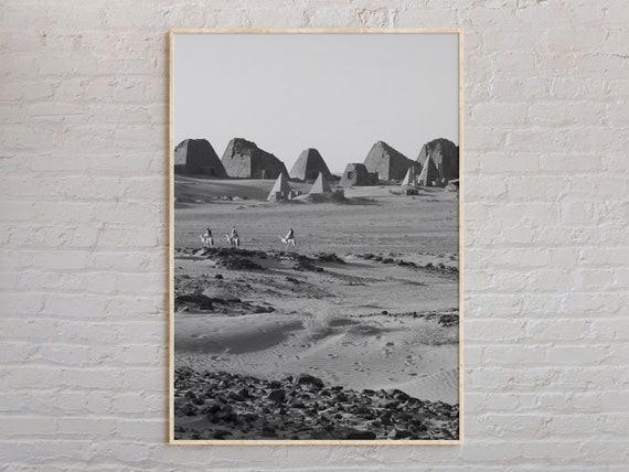 Black And White Sudan Print Wall Art Poster Photo Decor Africa