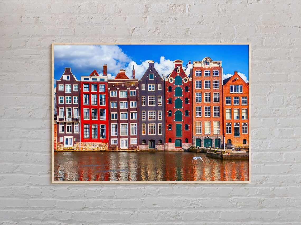 Amsterdam Travel Poster, Real Photo Wall Art