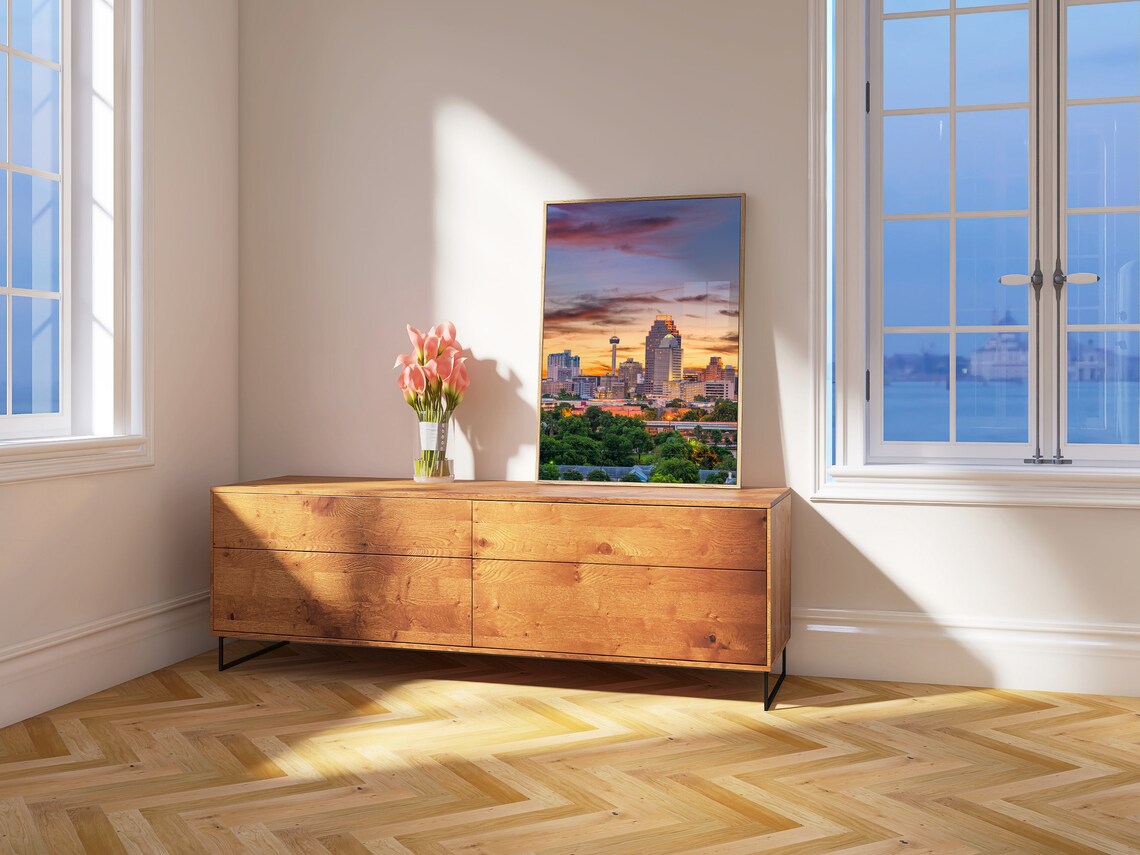 San Antonio Skyline at Sunset with Tower of the Americas Poster - Image 4