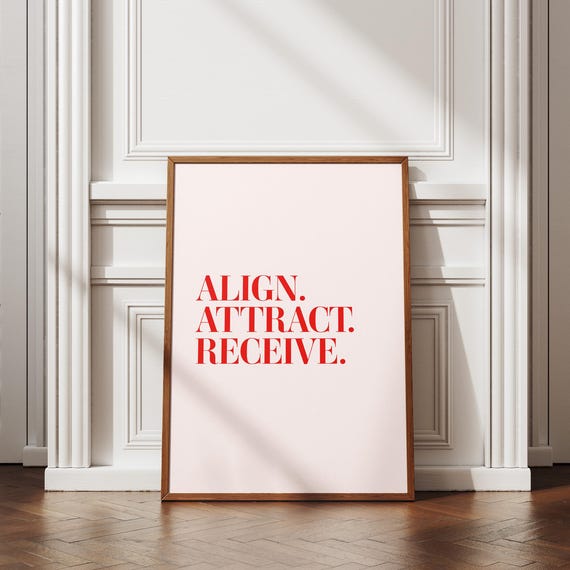 Minimalist Law Of Attraction Poster Pink Affirmation Print