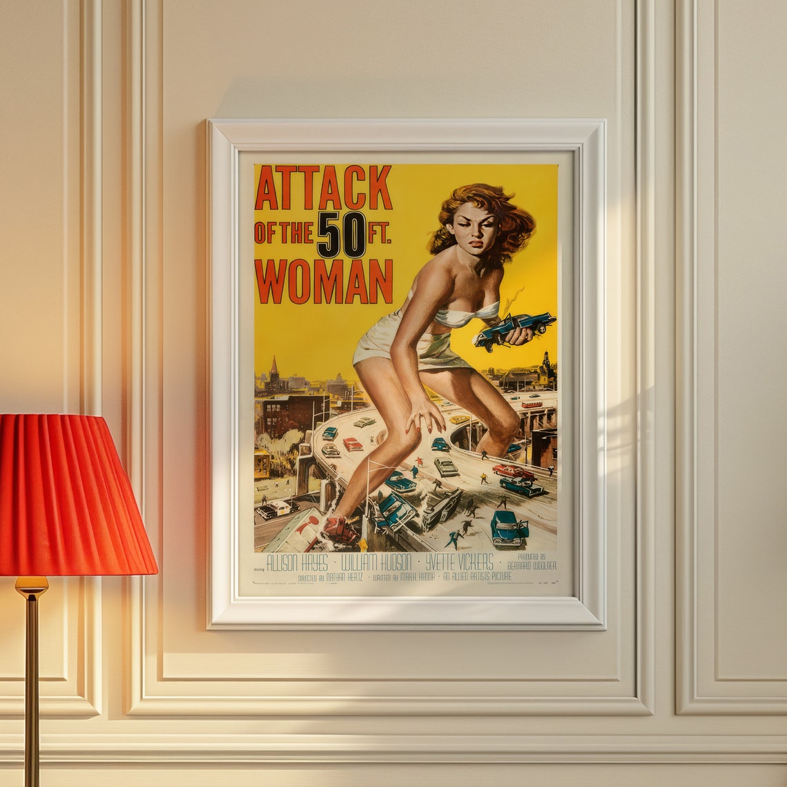 Classic Movie Poster Attack Of The 50ft Woman Poster Vintage Trendy Wall Art Cinema Room Wall Art Print At Home - Image 2