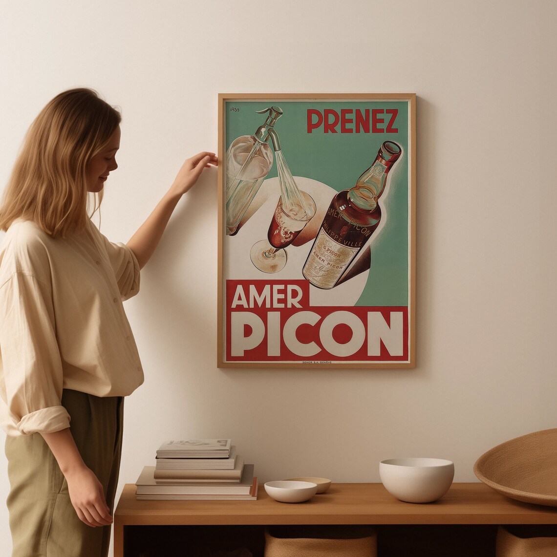Prenez Amer Picon Vintage French Aperitif Advertising Poster - Image 2