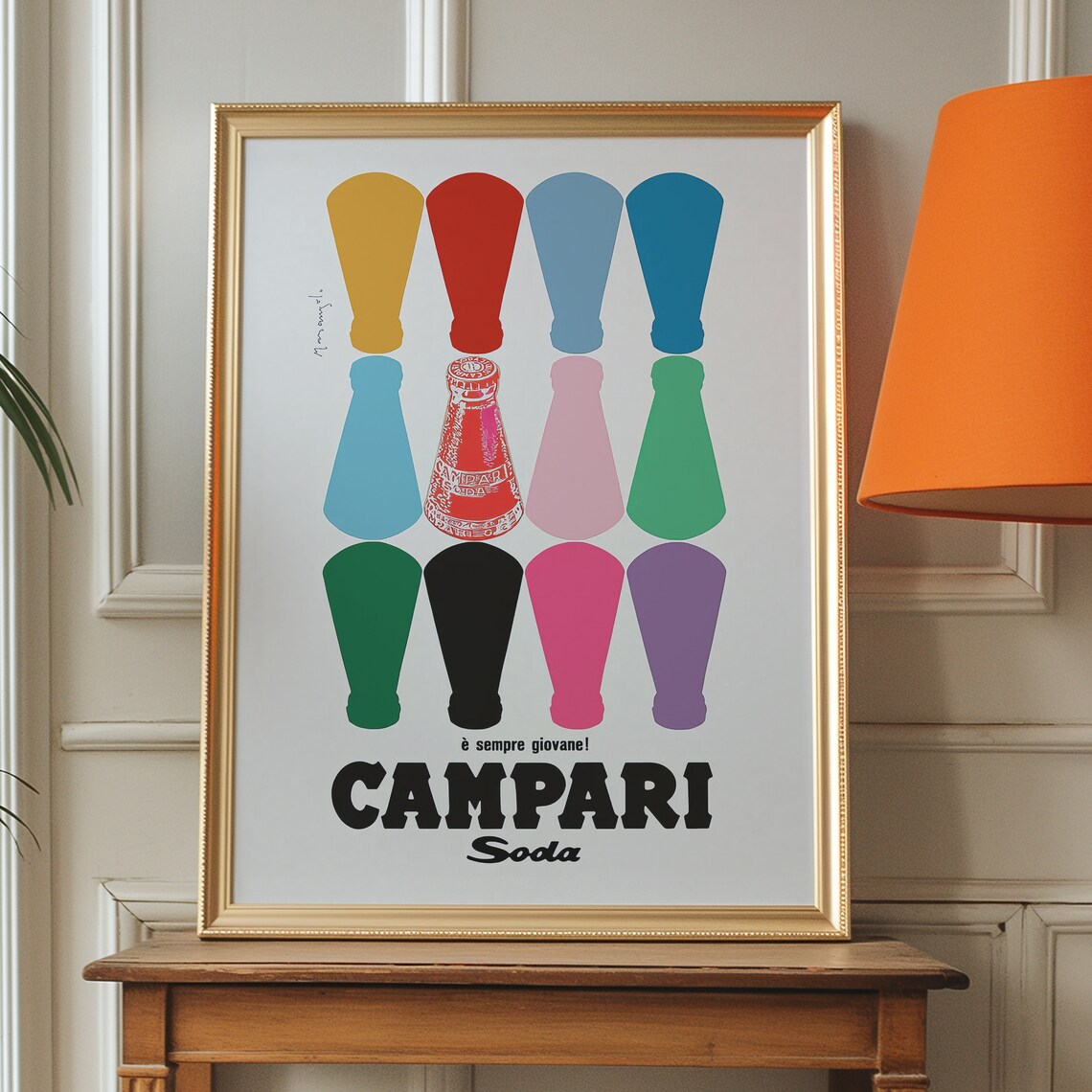 Campari Soda Pop Art Bottles Colorful Italian Advertising Poster - Image 3