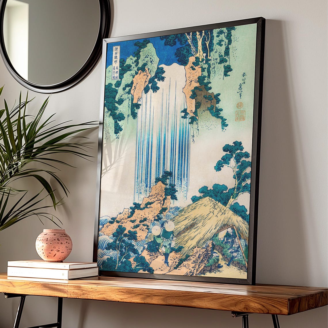 Katsushika Hokusai Yoro Waterfall Mino Japanese Ukiyo E Poster - Image 3