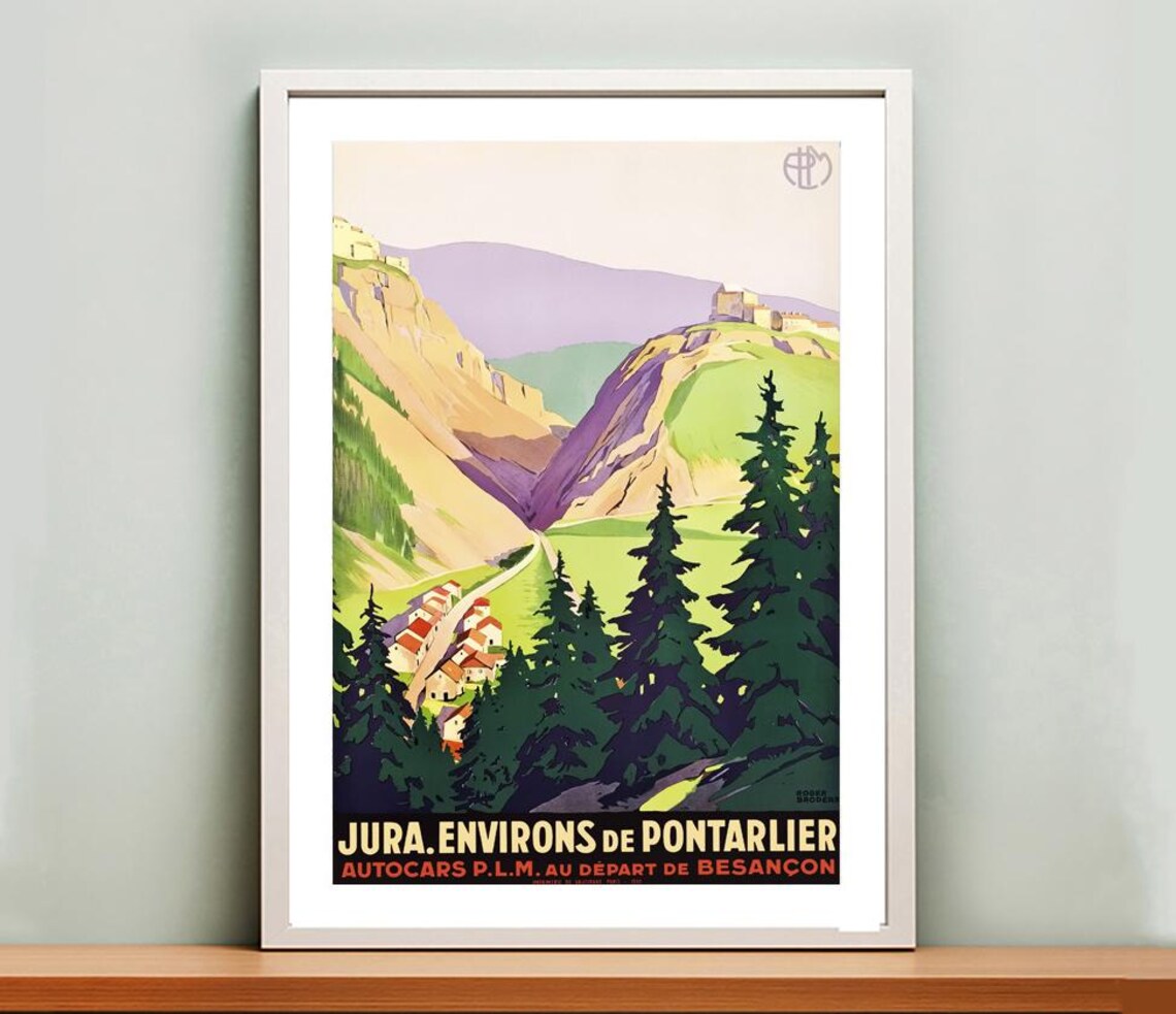 Jura Environs De Pontarlier France Vintage Travel Poster - Image 2