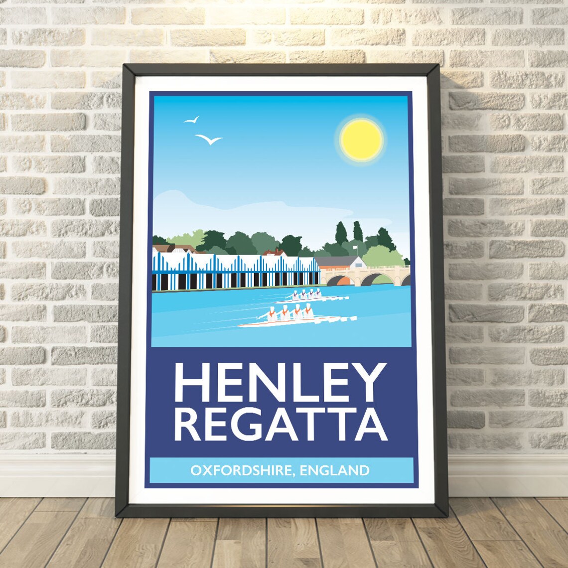 Henley-on-Thames Regatta Boat Race Travel Poster