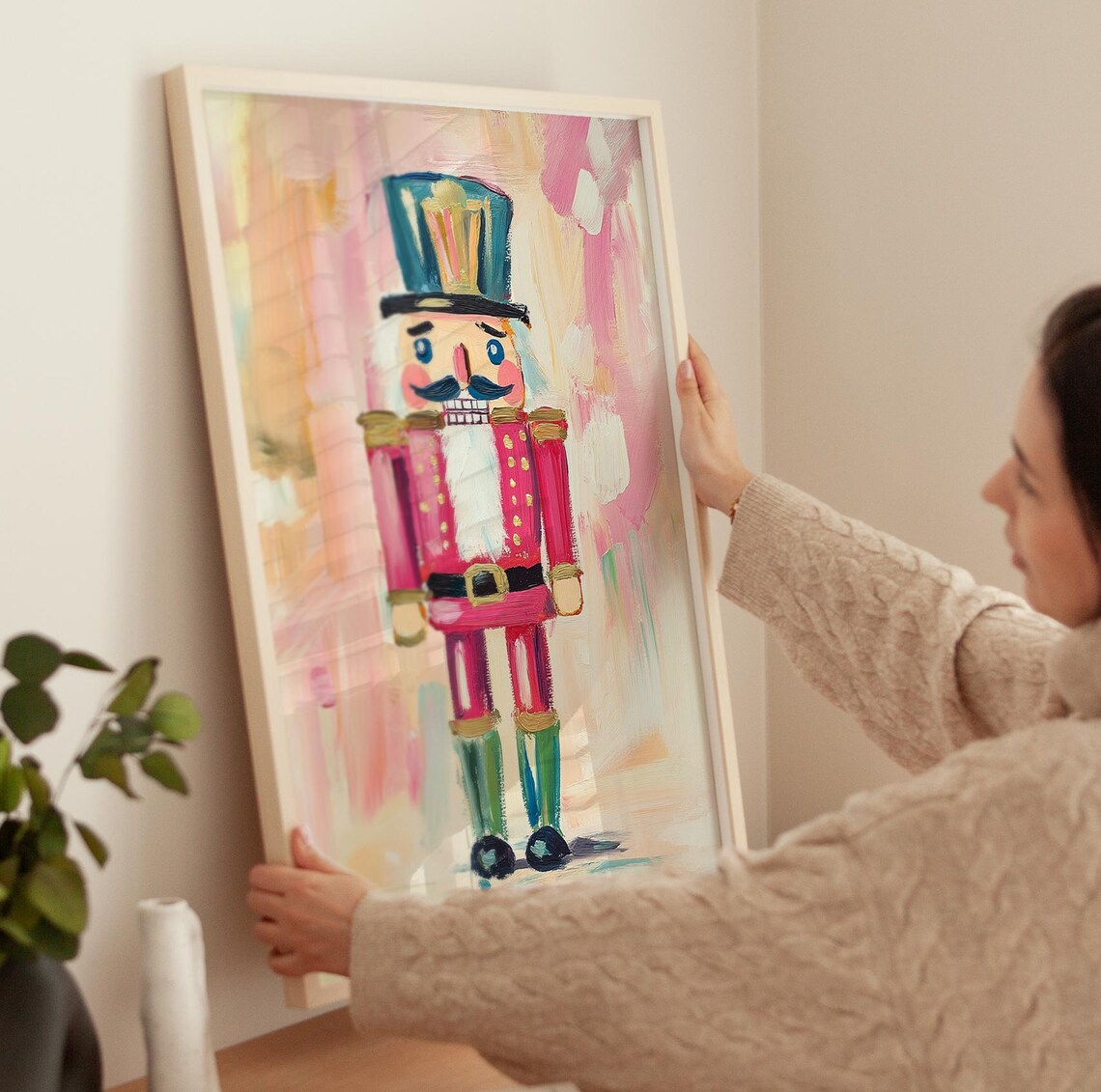 Vintage Nutcracker Christmas Art Print, Seasonal Decor - Image 3