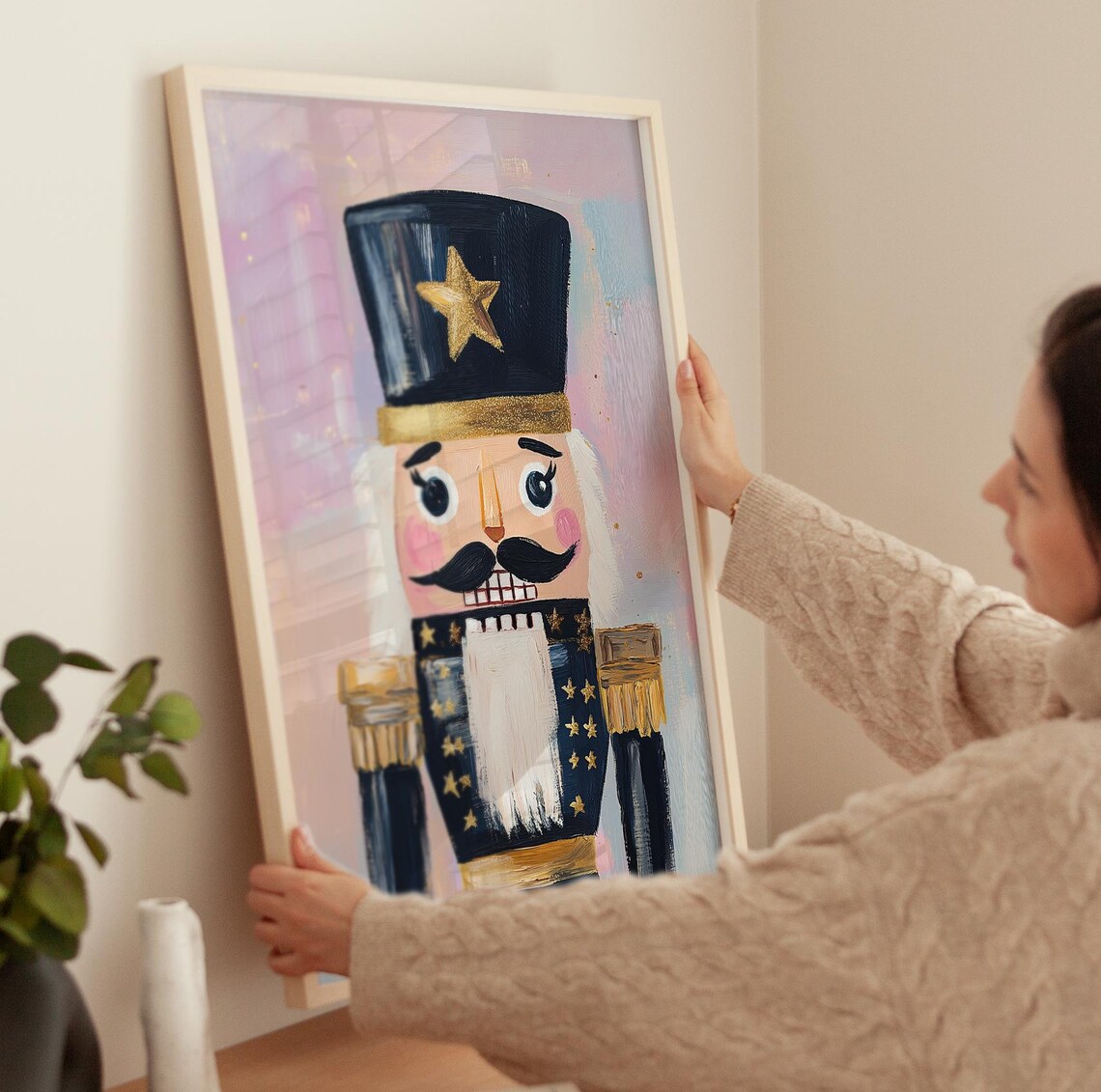 Nutcracker Vintage Christmas Art Print, Whimsical - Image 3
