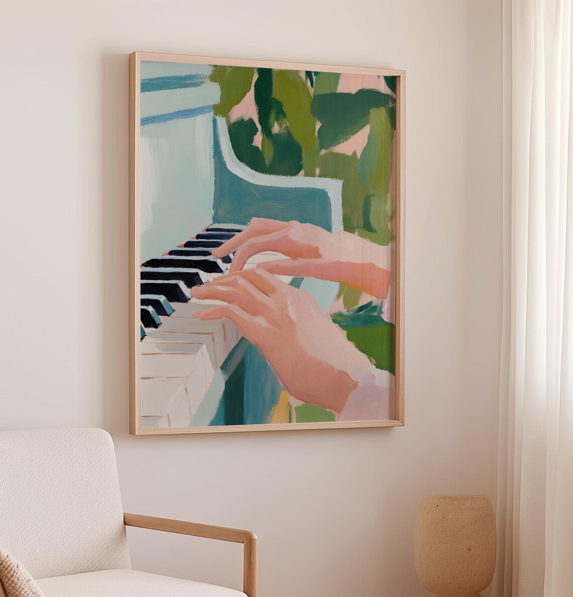 Piano Hands Art Print, Music Lover Nursery Decor - Image 3