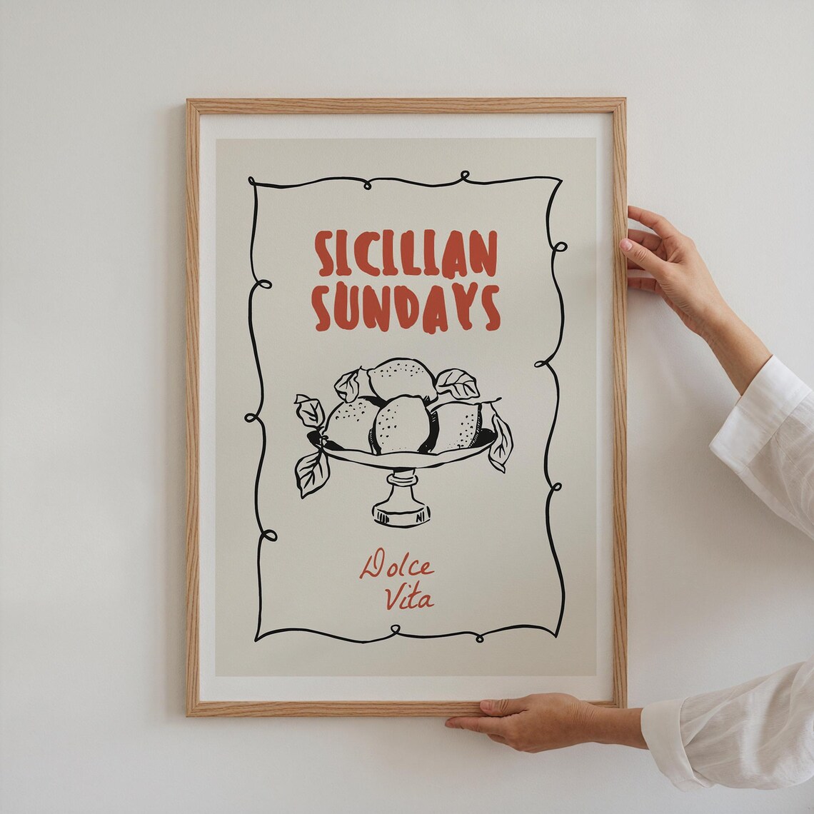 Sicilian Sundays Poster, Italian Kitchen Decor