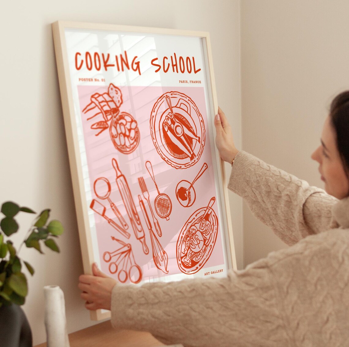 Kitchen Wall Art, Modern Retro Cooking School - Image 4