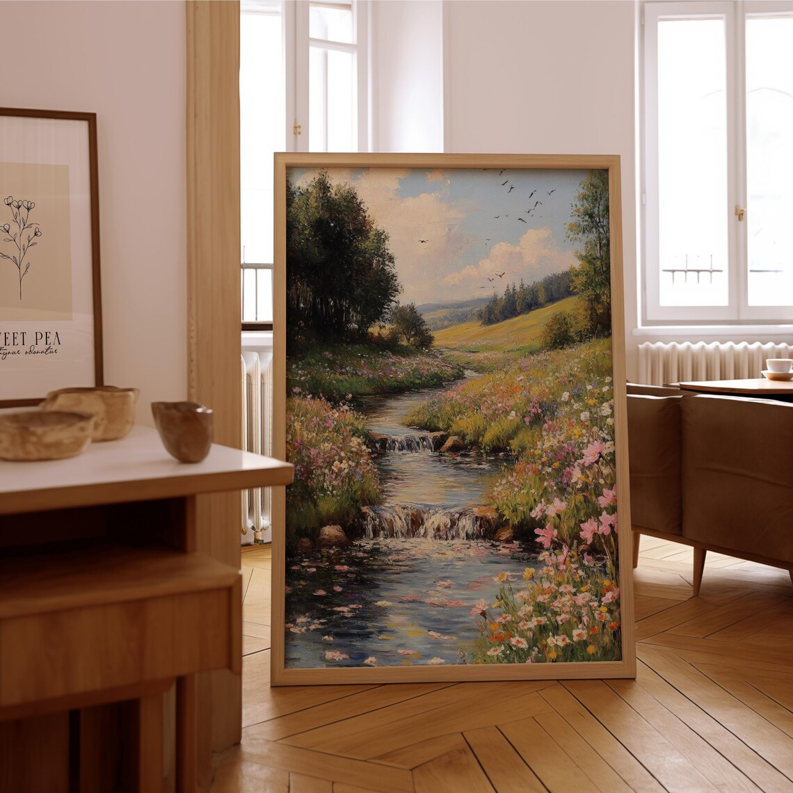 Impressionist Landscape Vintage Oil Painting Art Print