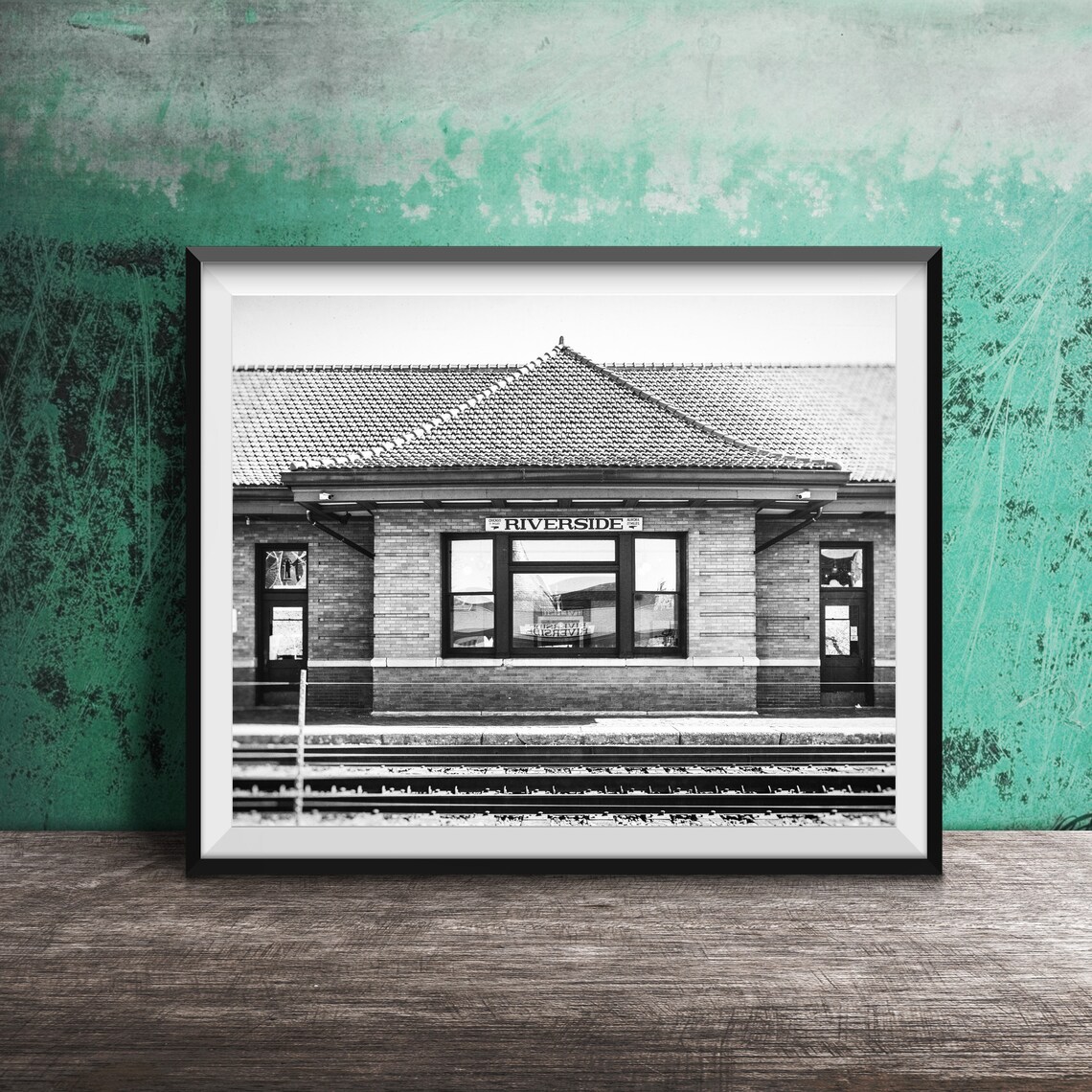 Riverside Illinois Historic Metra Train Station Building Poster - Image 2