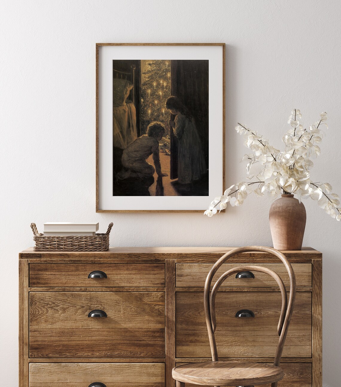 Christmas Eve Vintage Christmas Tree Art Print - Image 3