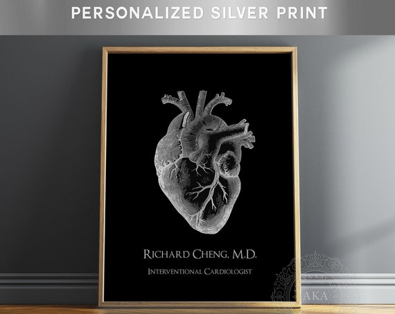 Custom Anatomical Heart Art Print for Cardiology