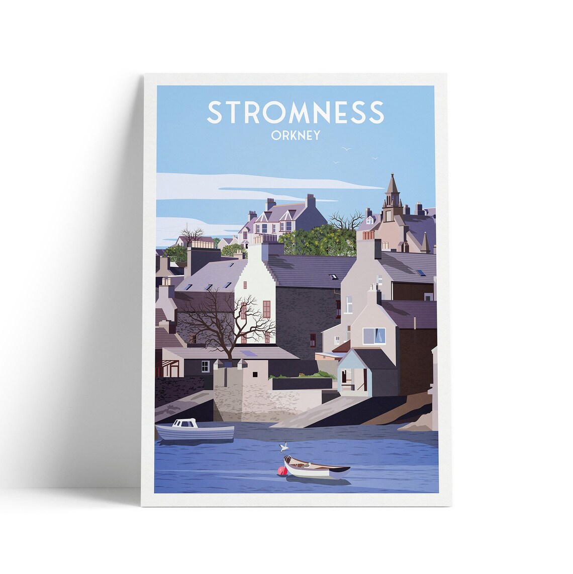 Stromness Travel Poster, Orkney Scotland Travel Poster