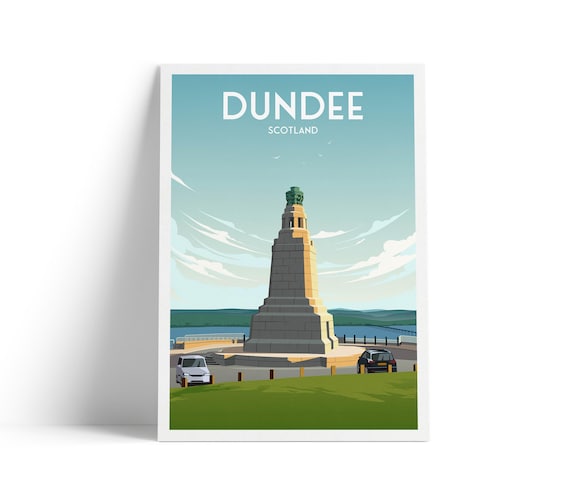 Dundee Law Travel Poster, Scotland Art Print