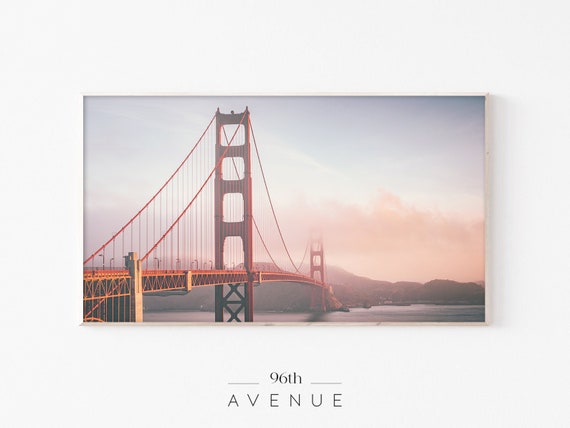 Frame Tv Art Golden Gate Bridge Frame Tv Art San Francisco Art For Tv Urban Photography Art For Tv Art Tv