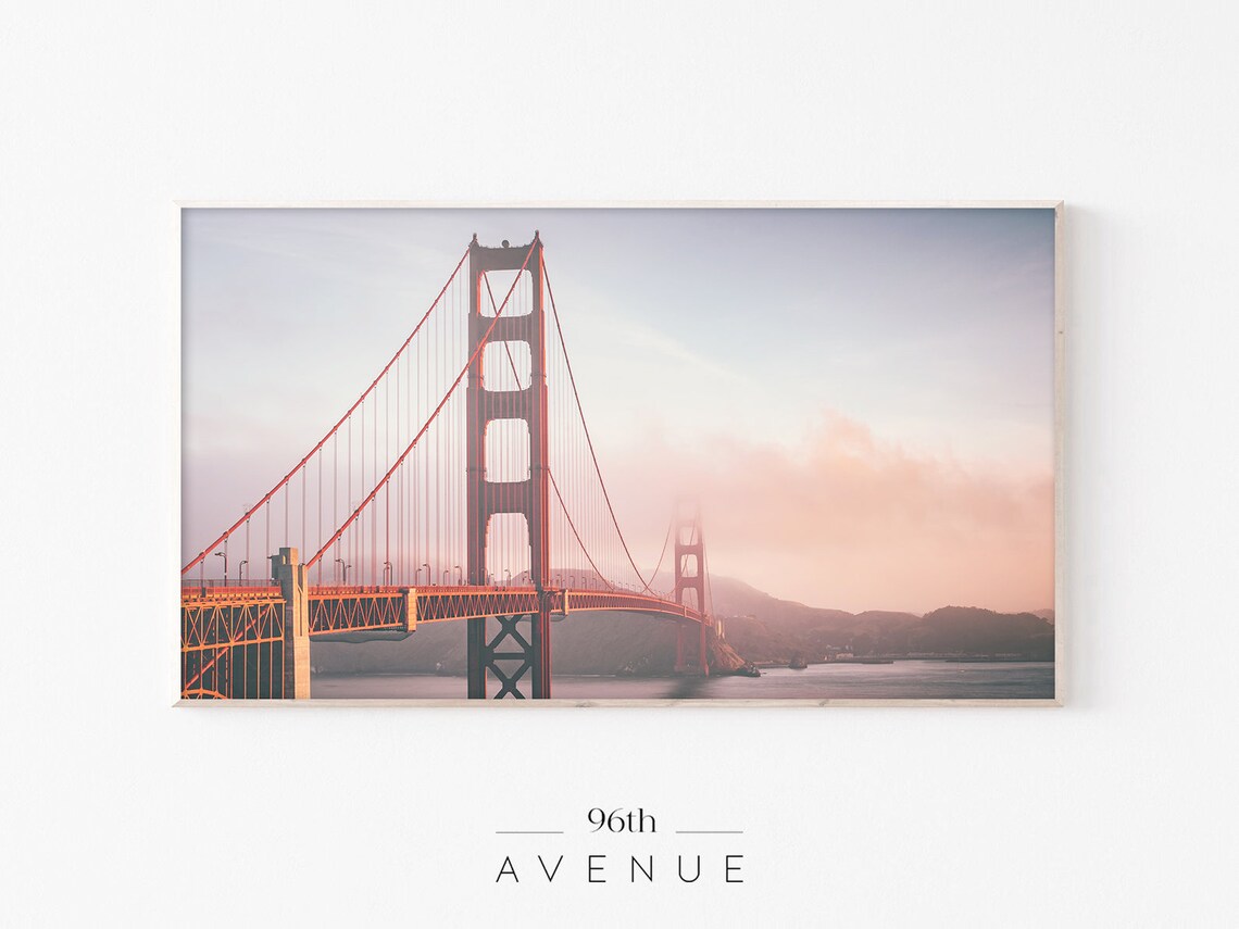 Frame Tv Art Golden Gate Bridge Frame Tv Art San Francisco Art For Tv Urban Photography Art For Tv Art Tv