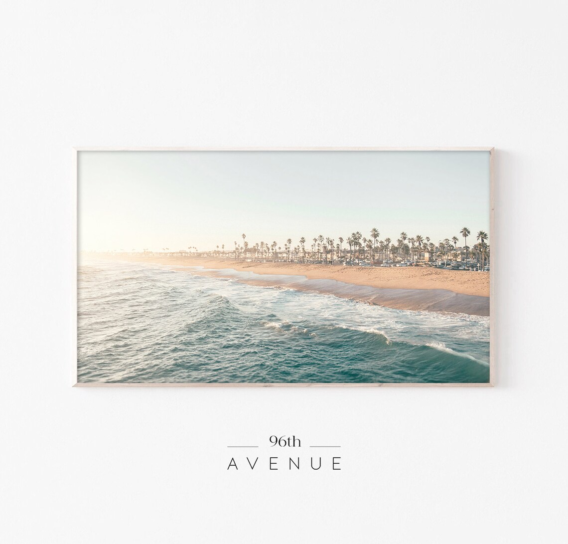 California Beach Palm Trees TV Art Print