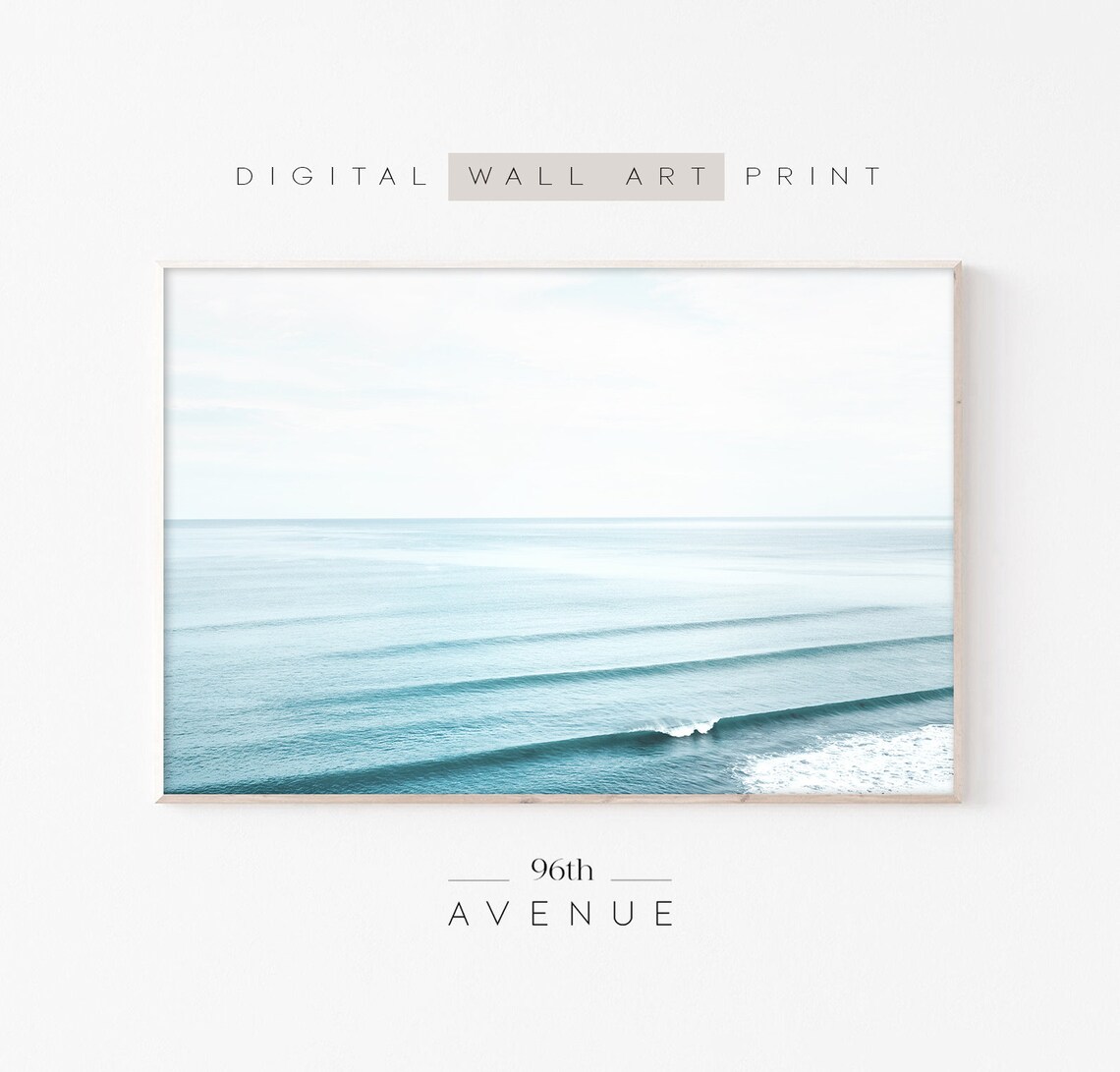 Ocean Beach Print, Coastal Wall Art Poster