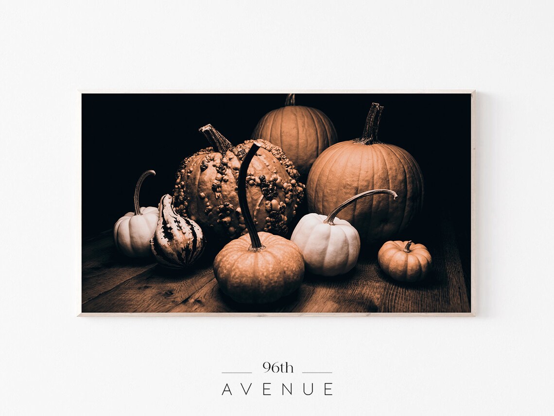 Thanksgiving Pumpkins, Holiday Seasonal Art Print
