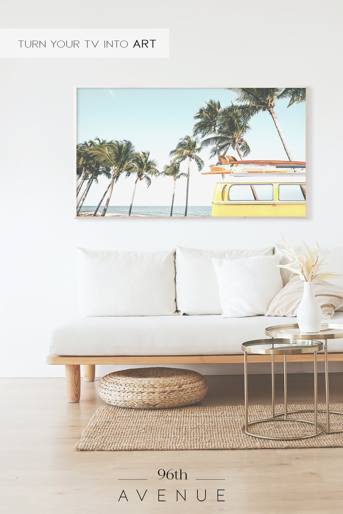 Beach Camper Van Art Print, Coastal Wall Decor - Image 2