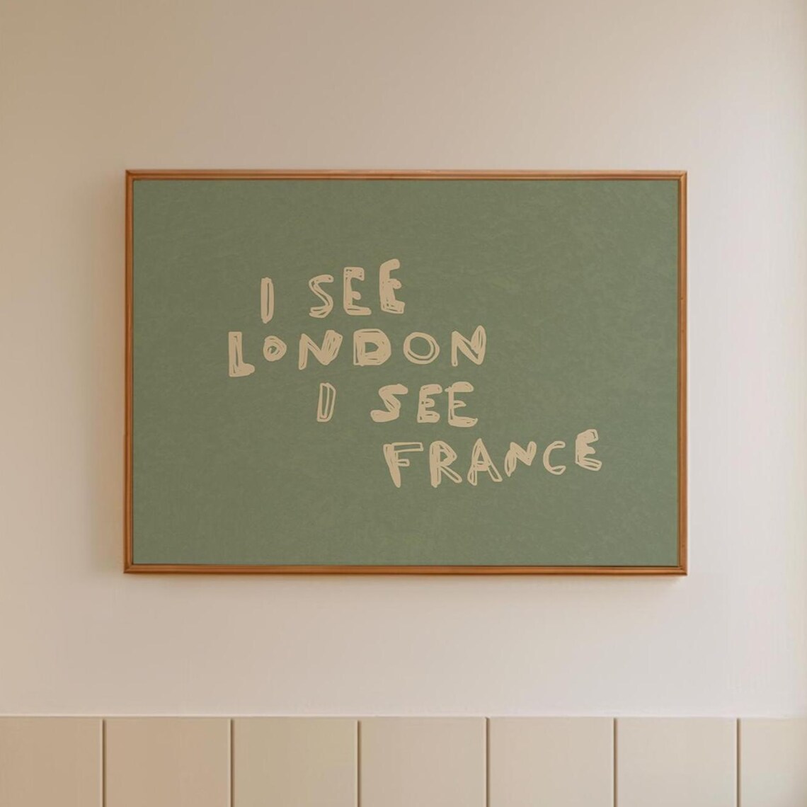 Funny Bathroom Art Print, I See London France