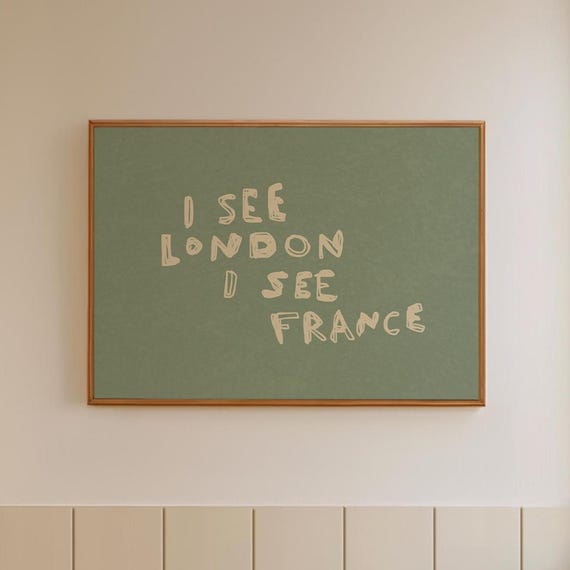 Funny Bathroom Art Print, I See London France