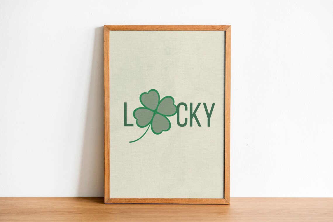 St Patricks Day Shamrock, Lucky Art Print