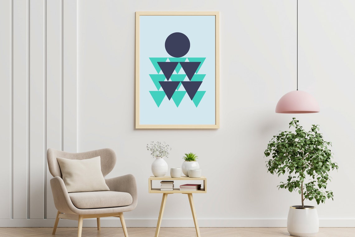 Geometric Abstract, Abstract Wall Art - Image 2