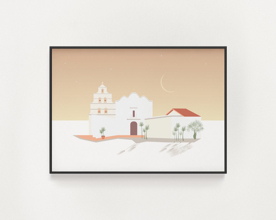 Mission Basilica San Diego de Alcal Travel Poster