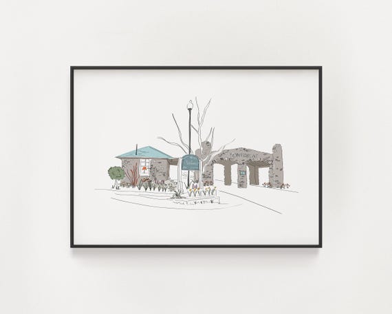 Montreat North Carolina Wall Art Nc Travel Print Western North Carolina Poster