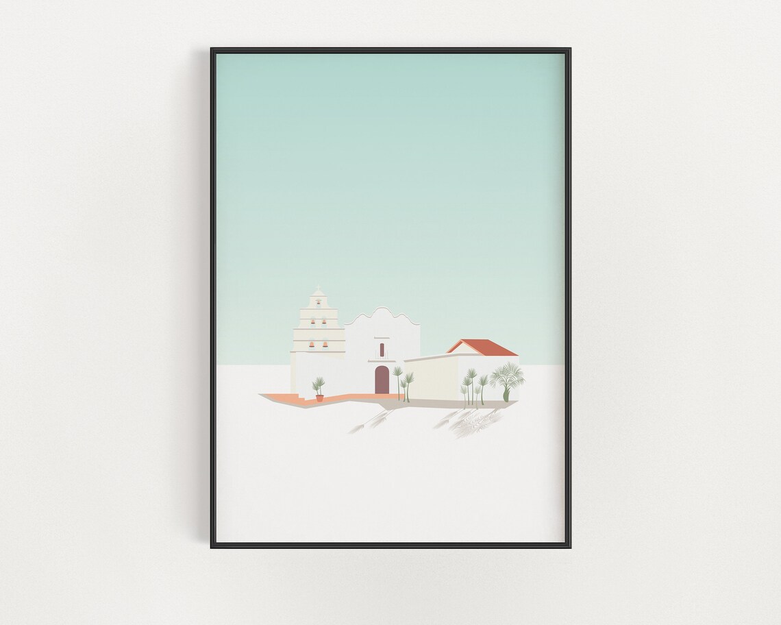 Mission Basilica San Diego De Alcalá, San Diego Travel Poster