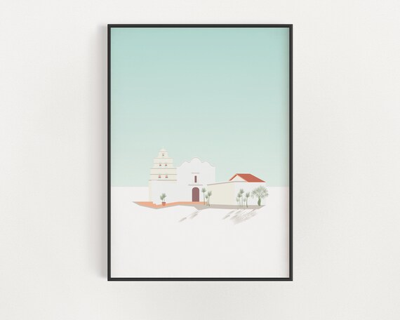 Mission Basilica San Diego De Alcalá, San Diego Travel Poster