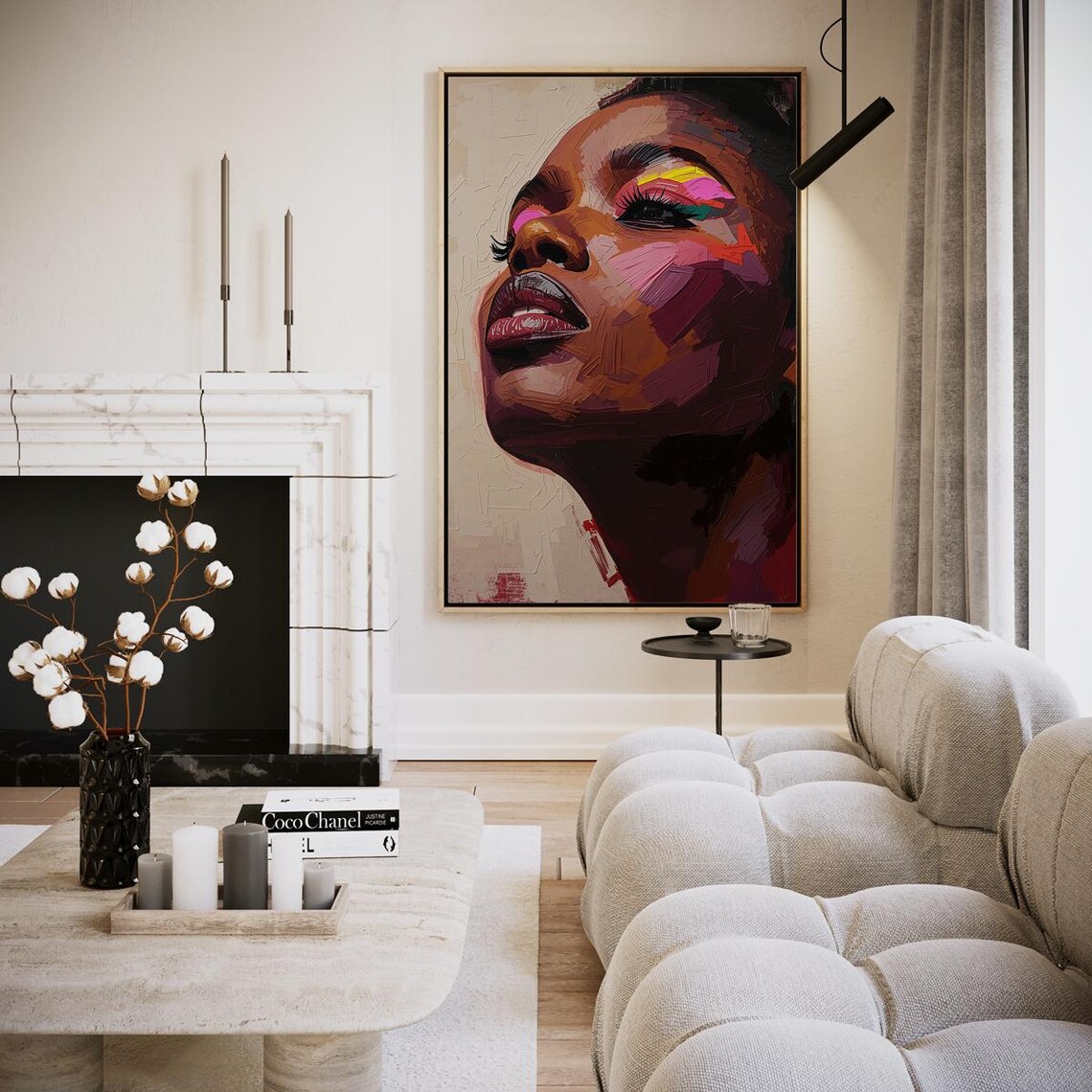 Energy of Color Bold Woman Portrait Abstract Expressionist Makeup Poster