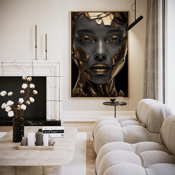 Black Gold The Luster Of Abstract Beauty Artwork Wall Art