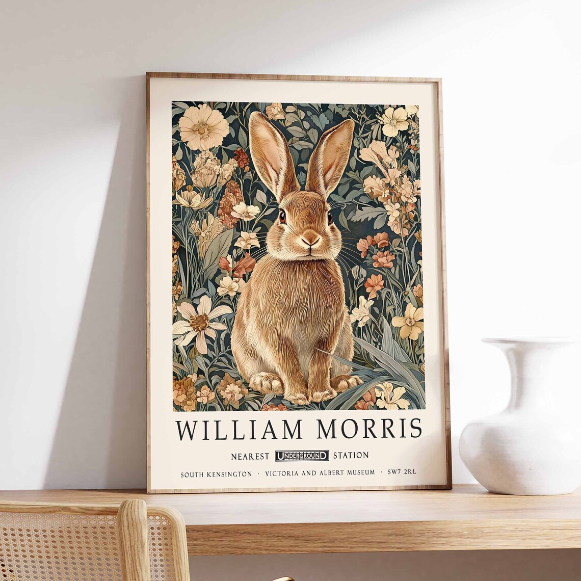 William Morris Rabbit Botanical Art Print