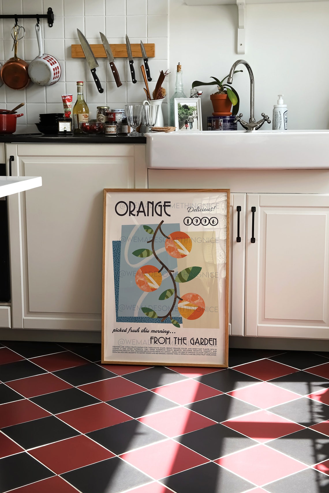 Orange Delicious Picked From The Garden Art Deco Citrus Fruit Poster - Image 3