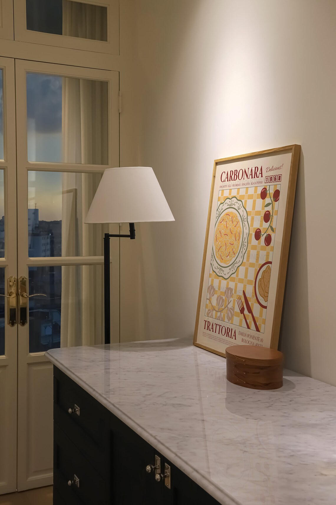 Carbonara Retro Kitchen Art Print - Image 3