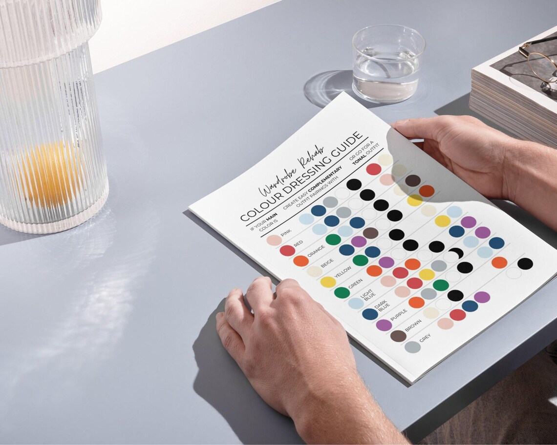Wardrobe Color Dressing Guide, Minimalist Fashion Chart - Image 3
