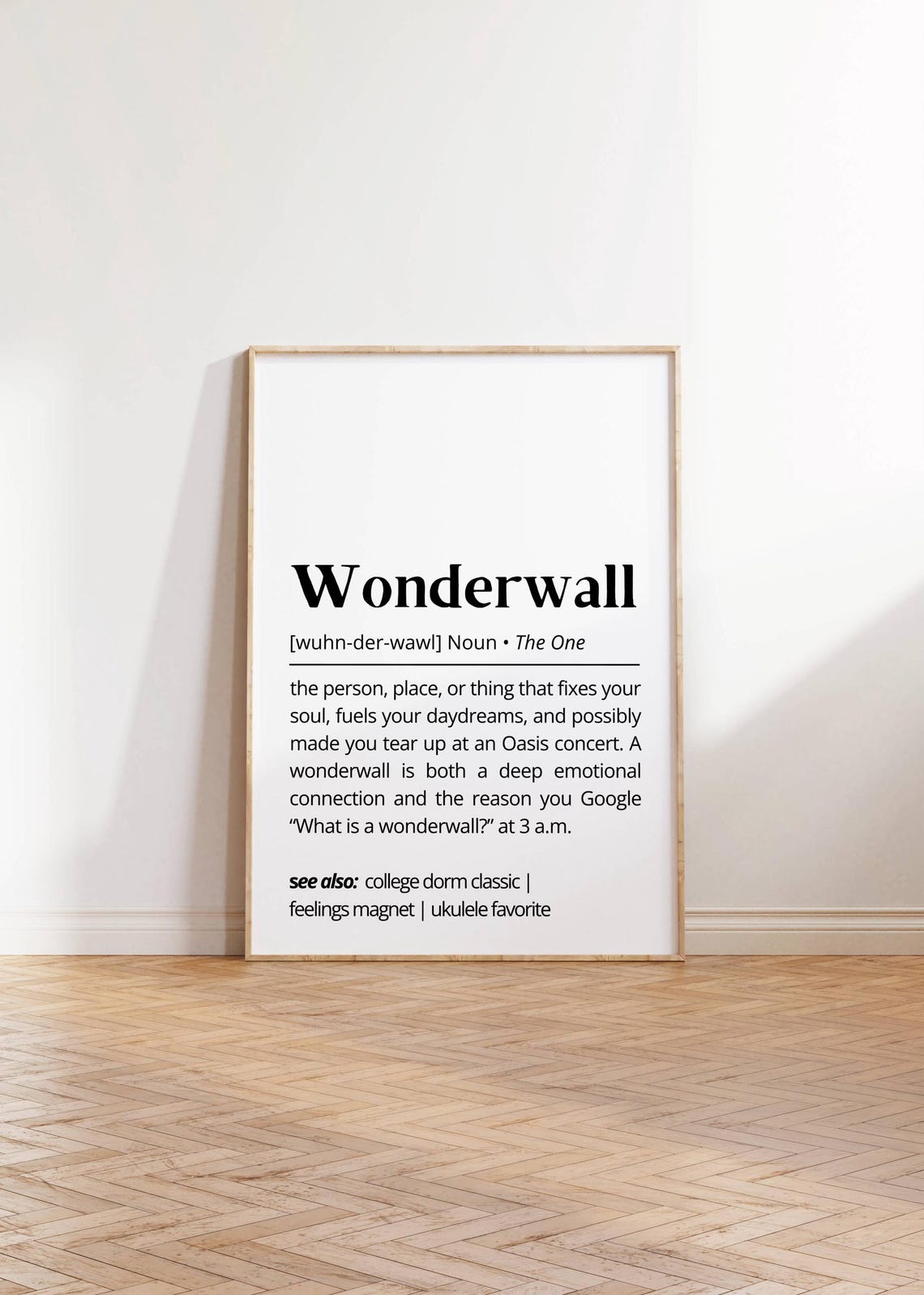 Wonderwall Definition Dictionary Oasis Song Fan Gift Poster Art - Image 2