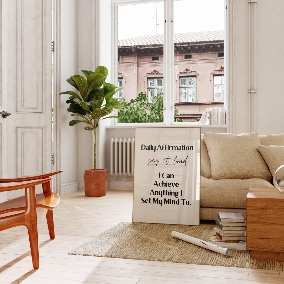 I Can Achieve Anything Daily Affirmation Quote Say It Loud Poster - Image 2