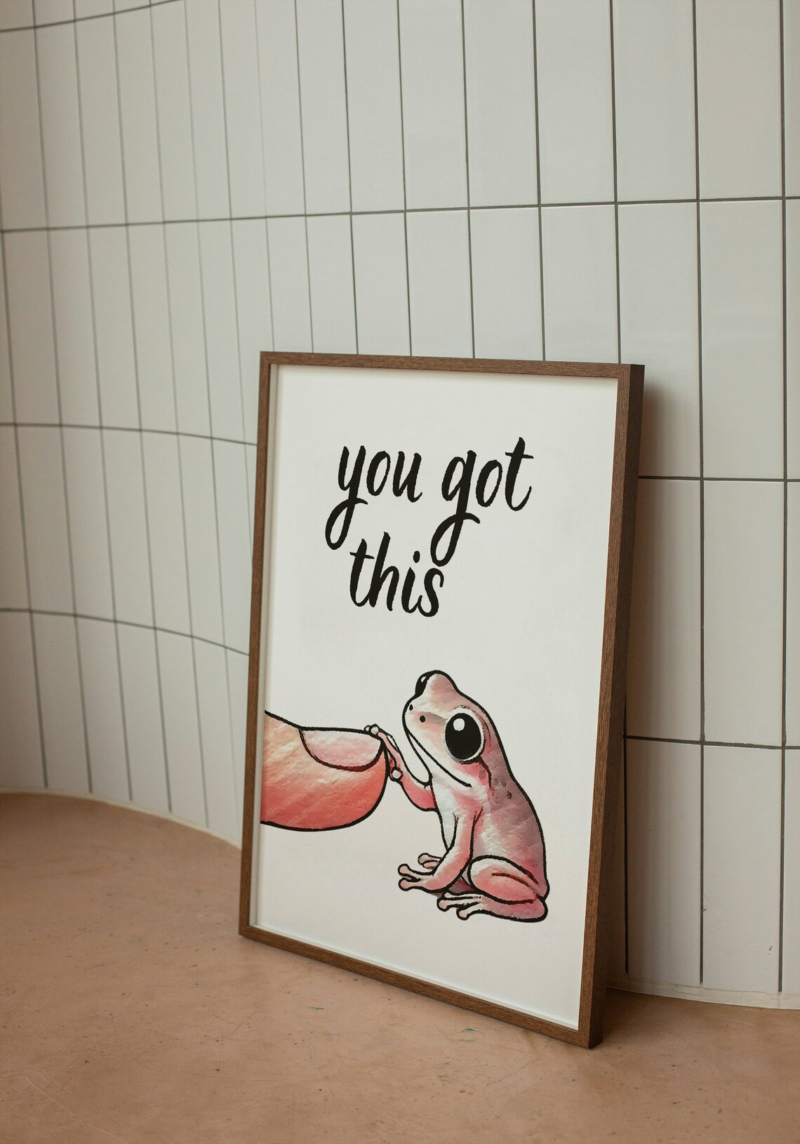 Cute Frog Inspirational Quote Typography Art Print - Image 2