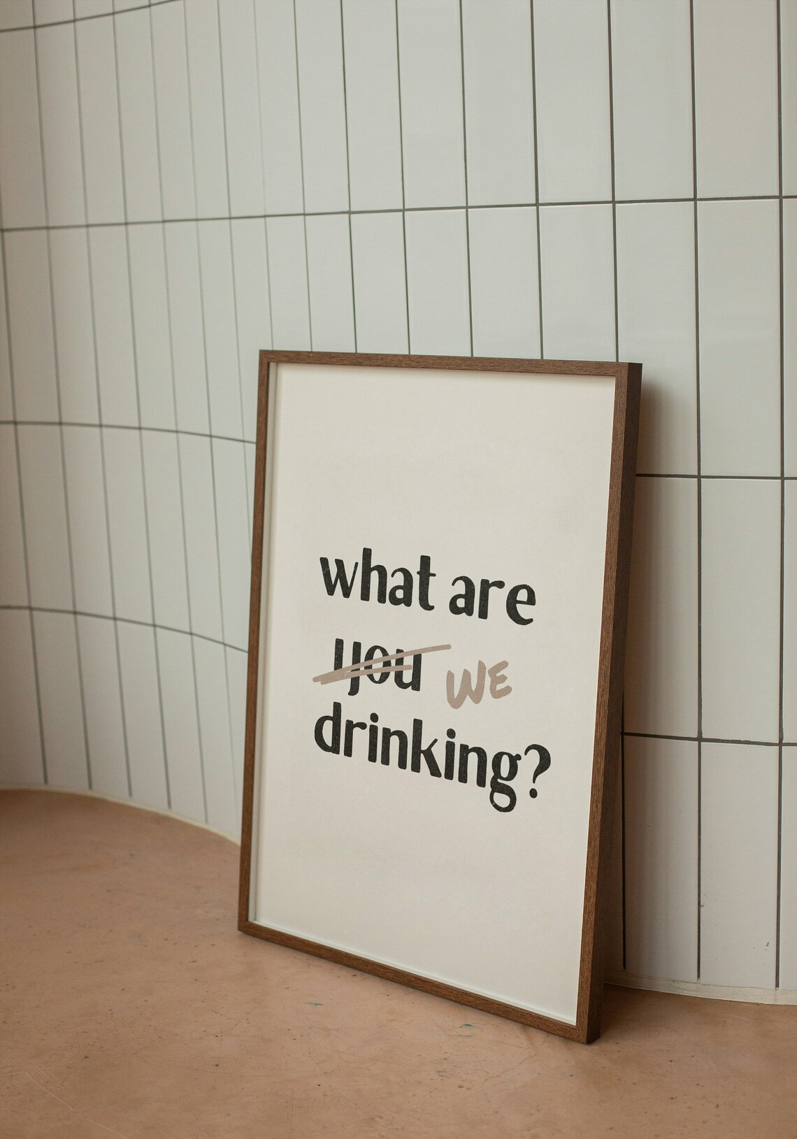 What Are We Drinking Bar Cart Typography Art Print - Image 2