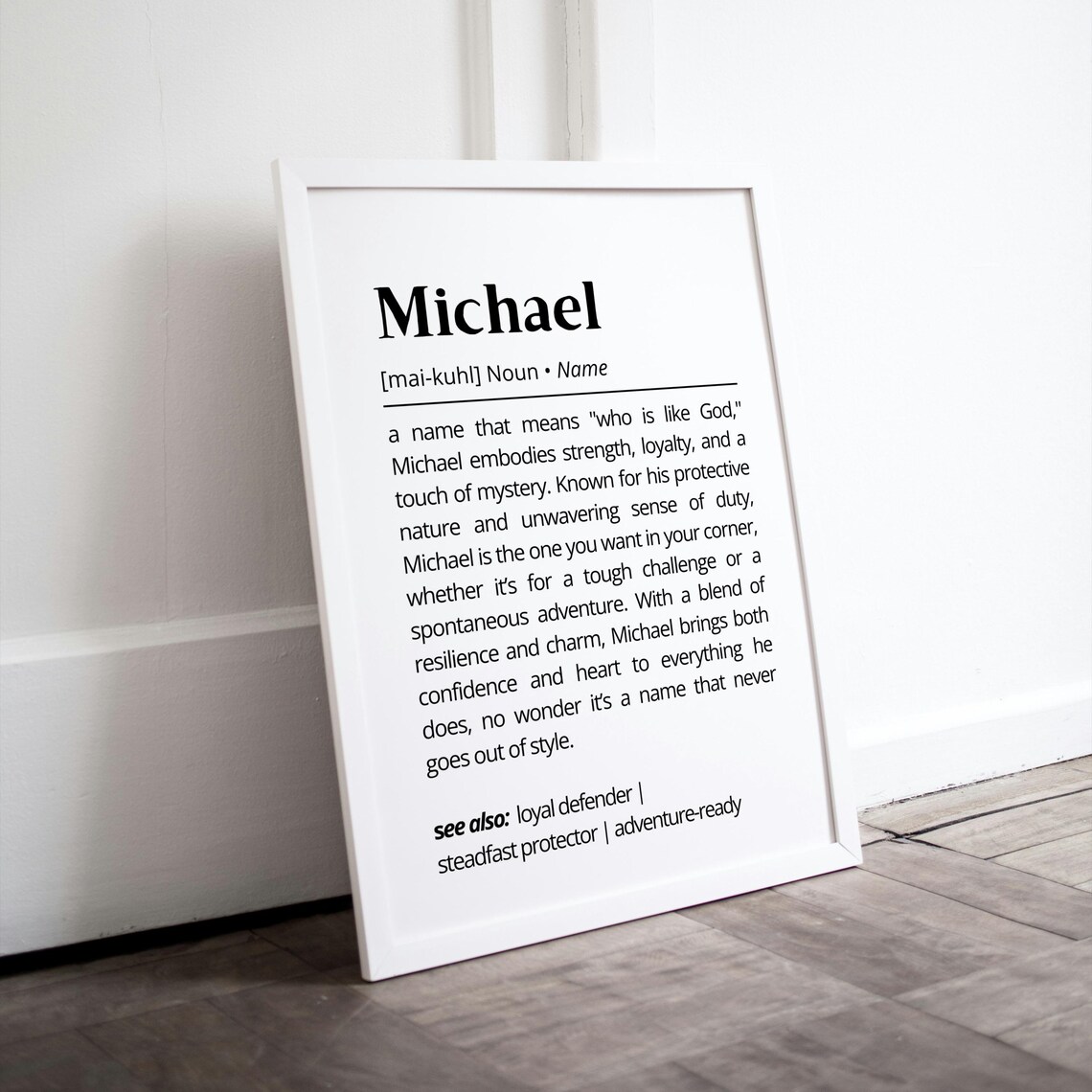 Michael Name Meaning Typography Nursery Art Print - Image 3